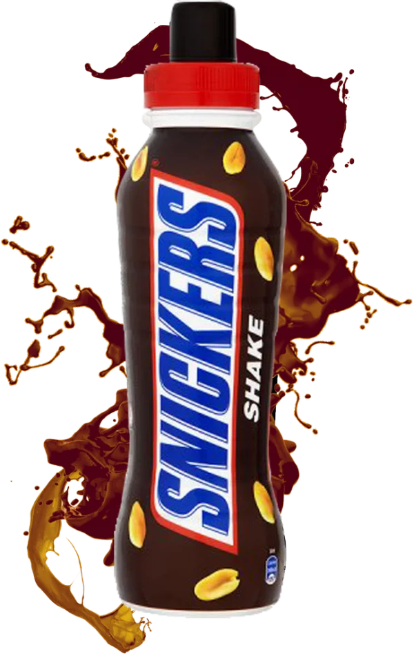 Snickers Chocolate Peanut Shake Bottle PNG Transparent