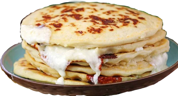 Stack of Cheesy Pancakes PNG Transparent Background