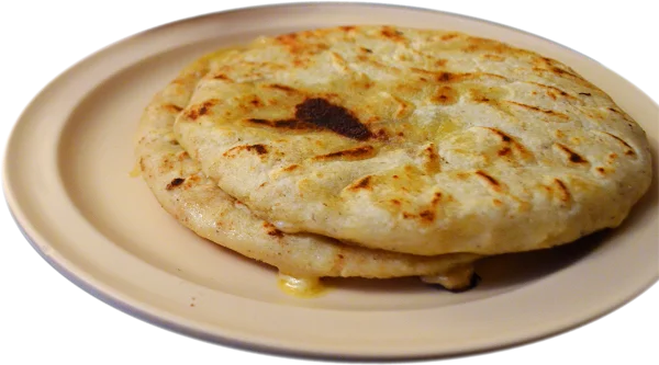 Delicious Pupusas on Plate PNG Transparent Background