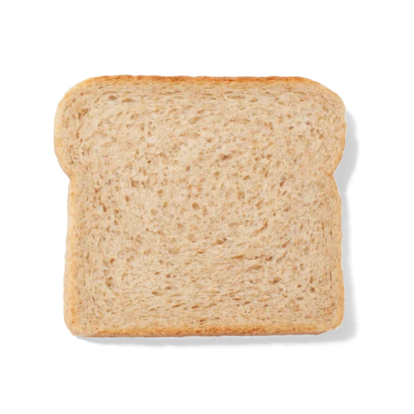 Slice of Whole Wheat Bread PNG Transparent Background