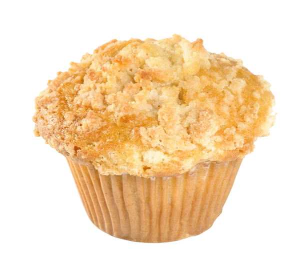 Muffin with Crumble Topping PNG Transparent Background