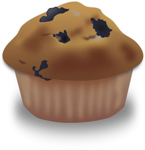 Cartoon Blueberry Muffin PNG Transparent Background