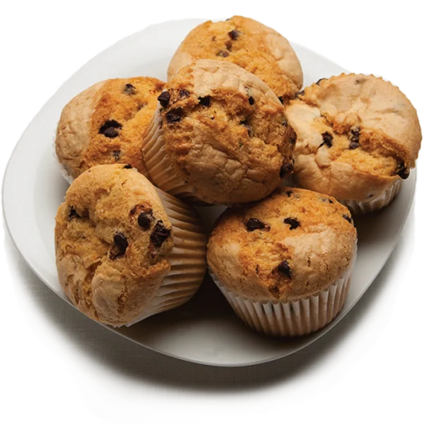 Delicious Chocolate Chip Muffins PNG Transparent Background