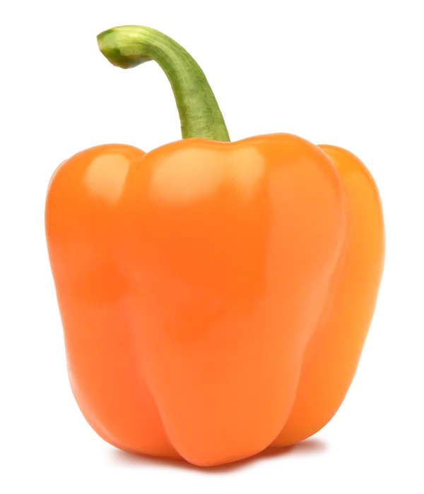 Orange Bell Pepper PNG Transparent Background