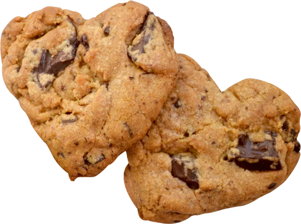 Heart Shaped Chocolate Chip Cookies PNG Transparent