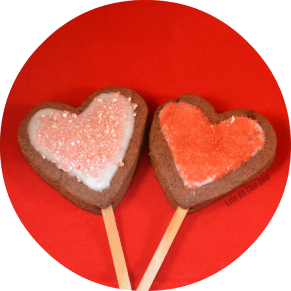 Valentine's Heart Cookie Lollipops PNG Transparent