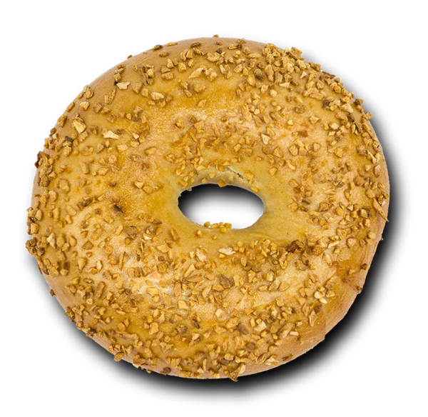Garlic Bagel with Toppings PNG Transparent Background