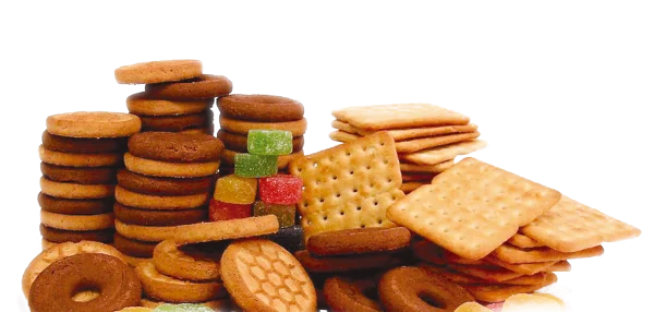 Assorted Biscuits, Crackers, and Jelly Candies PNG