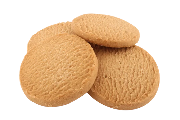 Stack of Round Butter Cookies PNG Transparent Background