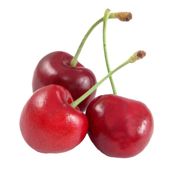 Three Red Cherries PNG Transparent Background