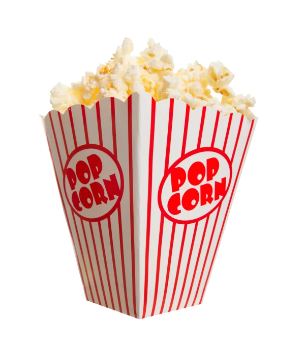 Classic Popcorn Box PNG Transparent Background