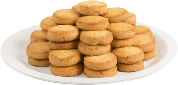 Stack of Delicious Butter Cookies PNG Transparent Background