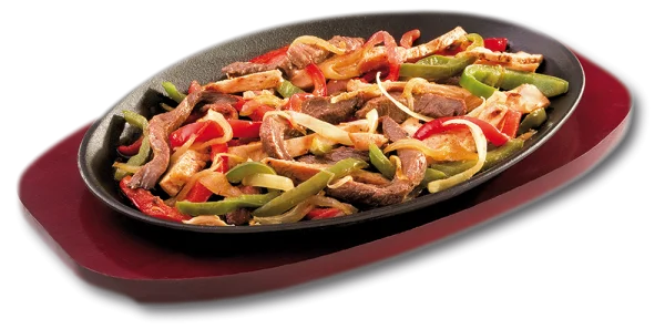 Fajitas on Skillet PNG Transparent Background