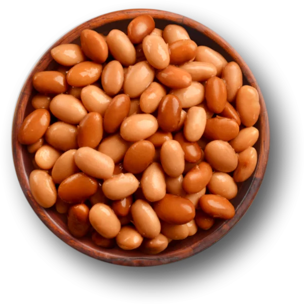 Bowl of Cooked Pinto Beans PNG Transparent
