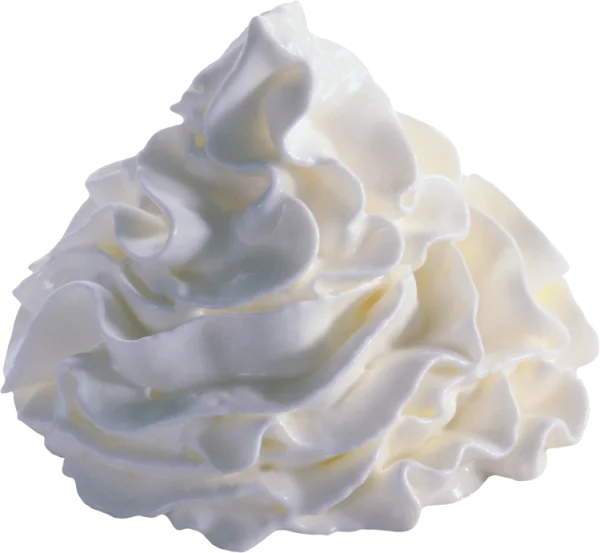 Whipped Cream Swirl PNG Transparent Background