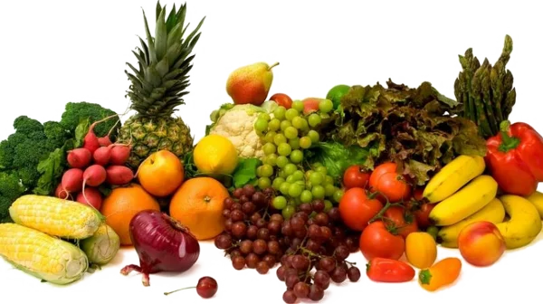 Bountiful Assortment of Fresh Fruits and Vegetables PNG