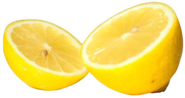 Two Lemon Halves PNG Transparent Background