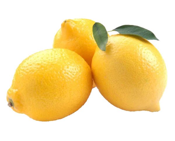 Three Fresh Lemons PNG Transparent Background