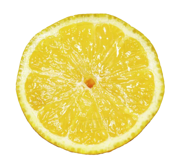 Fresh Lemon Slice PNG Transparent Background