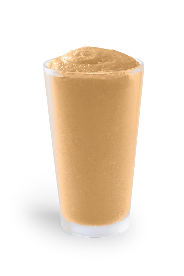 Frothy Brown Smoothie in Glass PNG Transparent Background