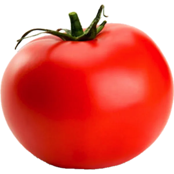 Red Tomato with Green Stem PNG Transparent Background
