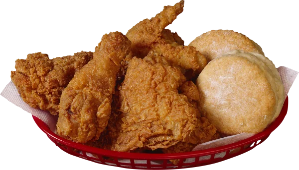 Crispy Fried Chicken and Biscuits PNG Transparent