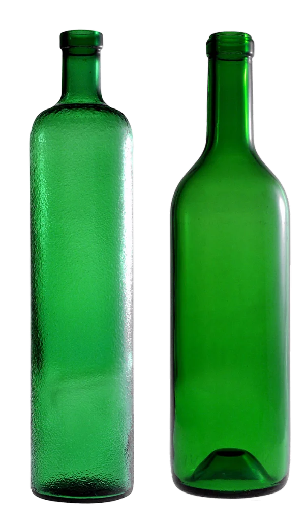 Green Glass Bottles PNG Transparent Background