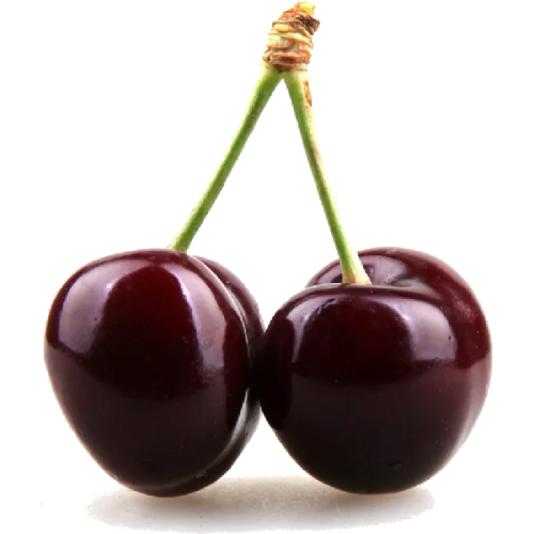Two Dark Cherries PNG Transparent Background