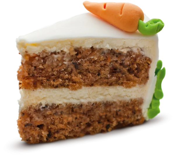Carrot Cake Slice PNG Transparent Background