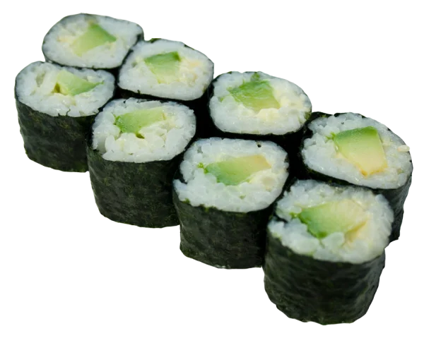 Avocado Maki Sushi Rolls PNG Transparent Background