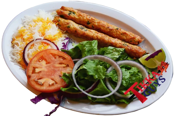 Chicken Seekh Kabob Platter PNG Transparent Background