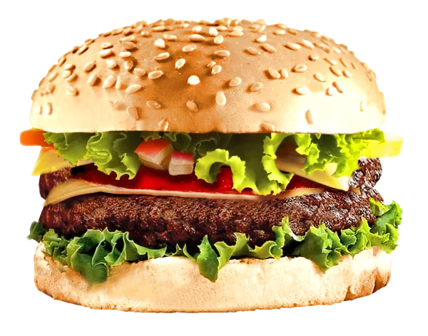 Classic Hamburger PNG Transparent Background