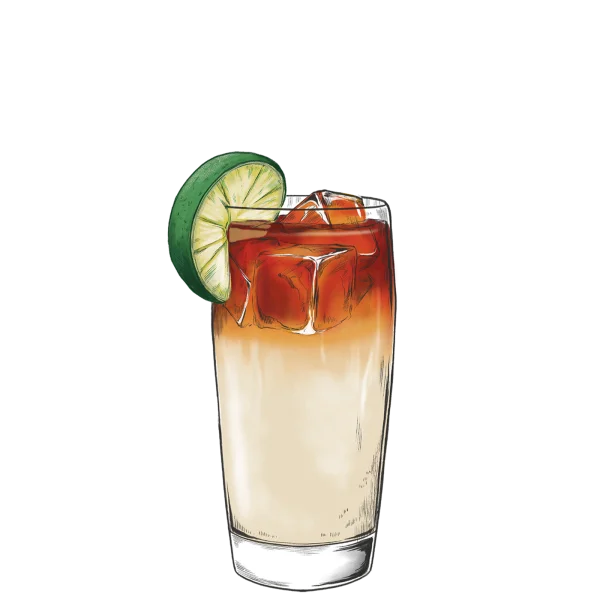 Refreshing Cocktail with Lime Wedge PNG