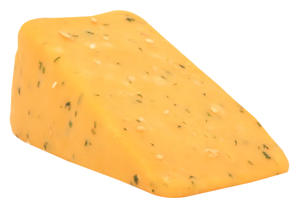 Cheddar Cheese Wedge with Herbs PNG