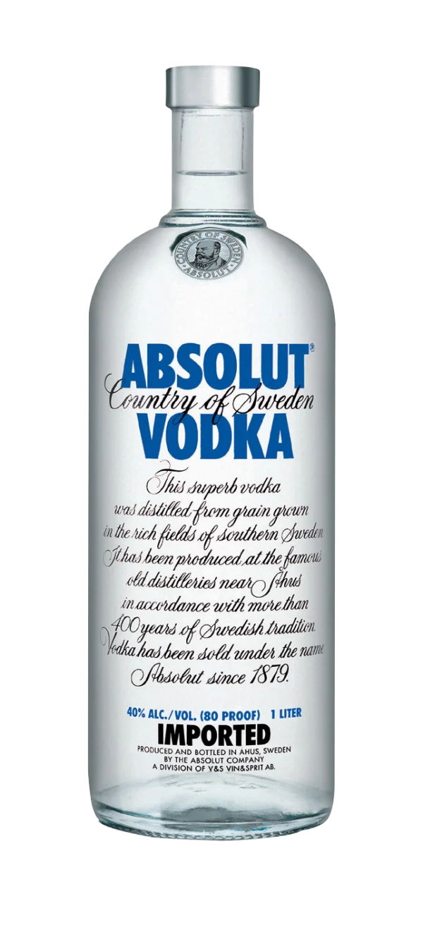 Absolut Vodka Bottle PNG Transparent Background