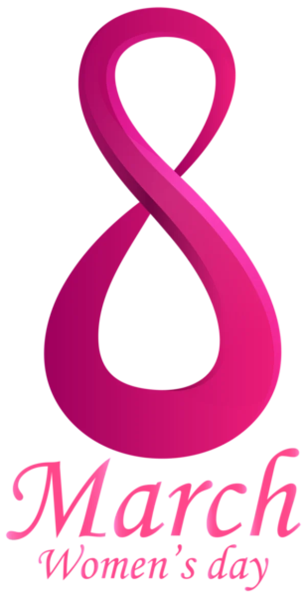 Pink 8 March Women's Day Transparent PNG