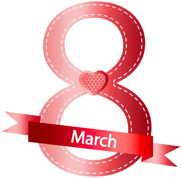 International Women's Day March 8 PNG Transparent