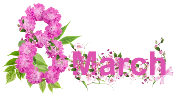 8 March International Women's Day Floral PNG