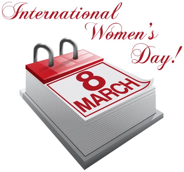 International Women's Day Calendar PNG Transparent Background