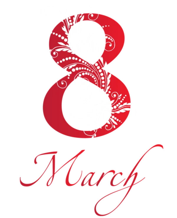 International Women's Day March 8 Floral PNG