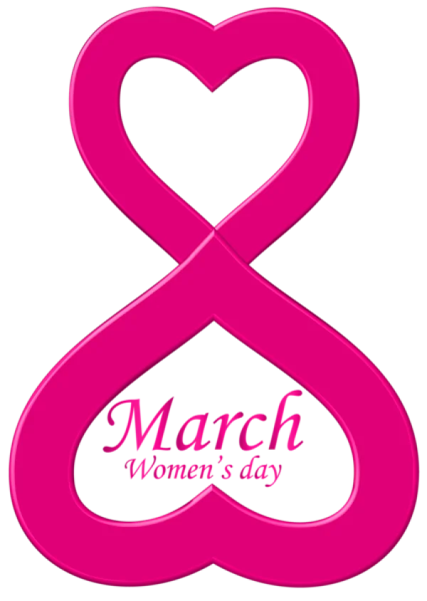 International Women's Day Pink 8 Symbol PNG