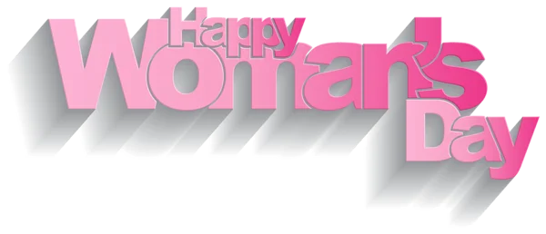 Happy Woman's Day Pink Text PNG