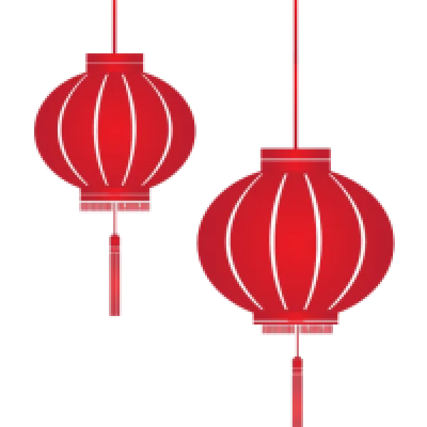 Red Chinese Lanterns PNG Transparent Background