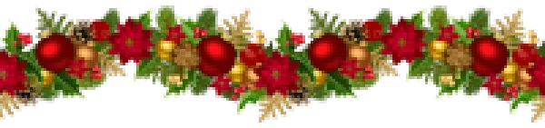 Christmas Garland Border PNG Transparent Background