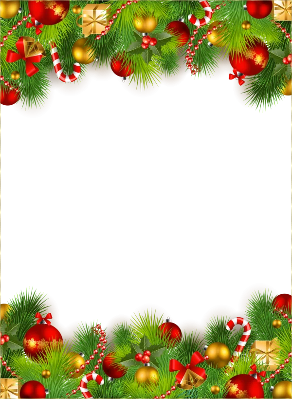 Christmas Holiday Frame PNG Transparent Background