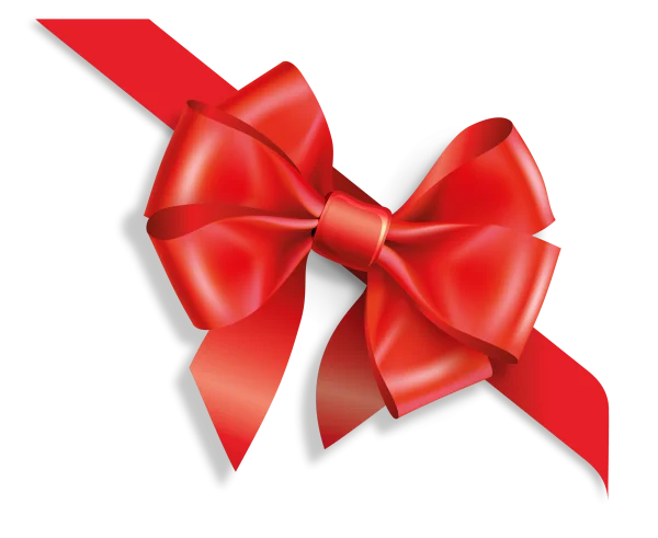 Red Gift Ribbon Bow PNG Transparent Background