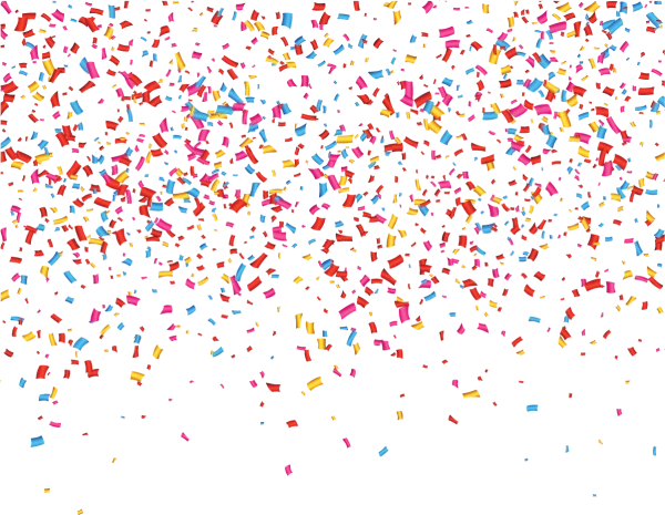 Colorful Falling Confetti PNG Transparent Background