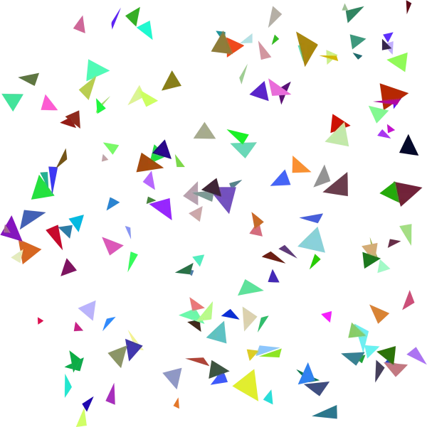 Scattered Colorful Triangles Confetti PNG Transparent