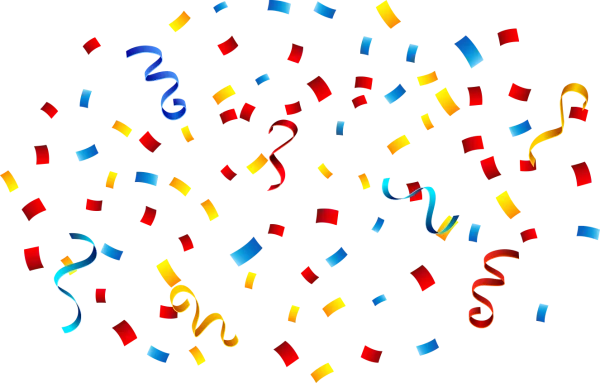 Colorful Falling Confetti PNG Transparent Background