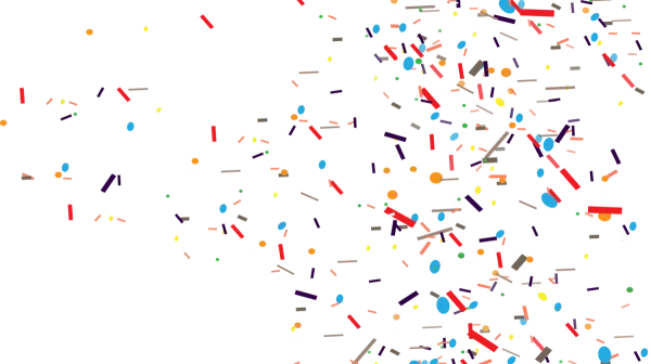 Colorful Confetti Burst PNG Transparent Background